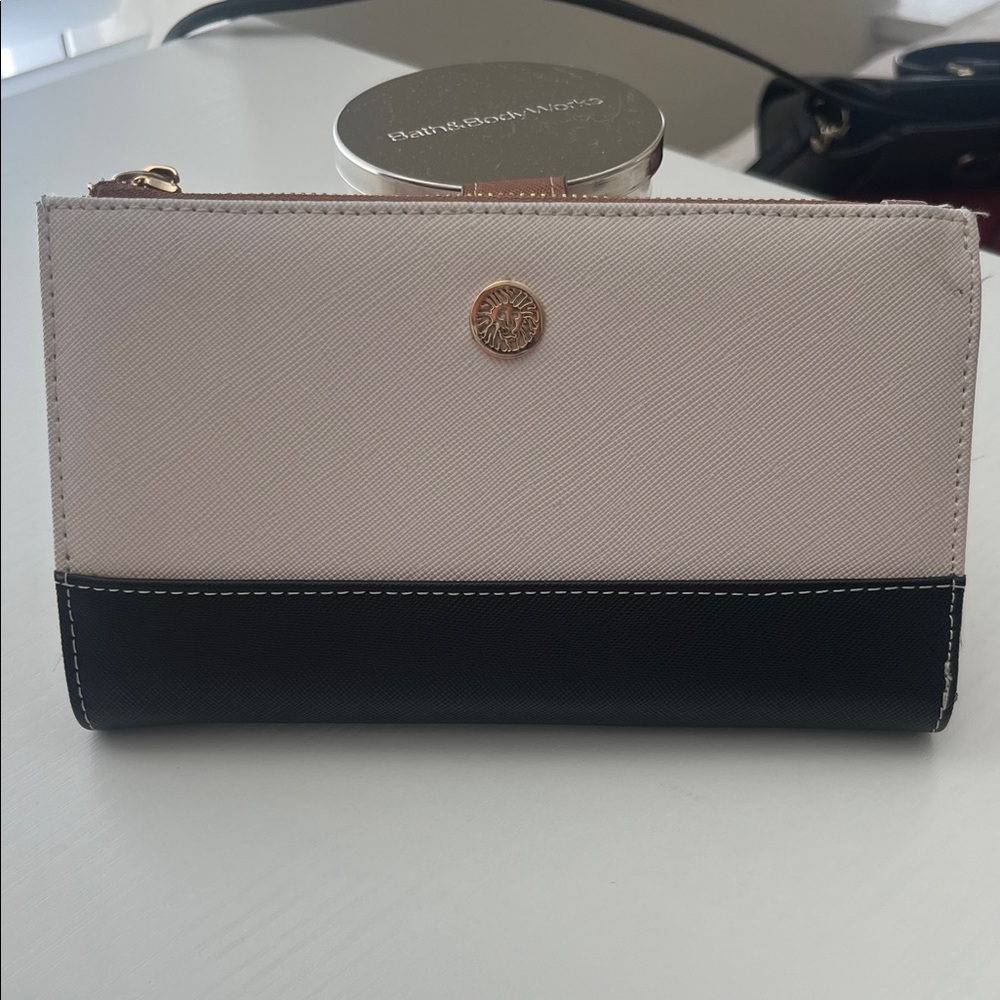 Anne Klein Black and Cream Wallet